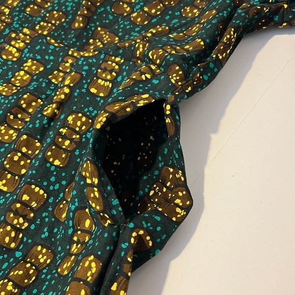 TRIBALBYN Womens African Abstract Off Shoulder Bell Sleeves Romper Size XXL - Picture 10 of 16